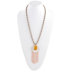 NWT Barse Copper Spark Hematite & Drusy Necklace